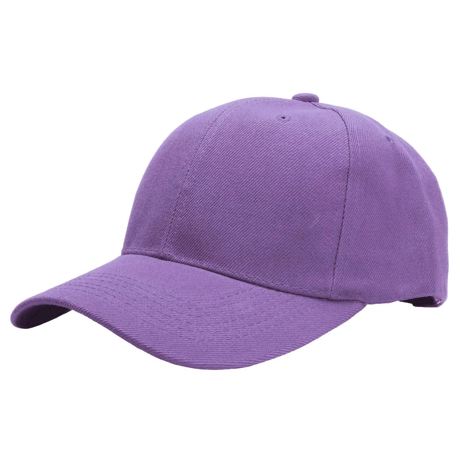 12-Pack Baseball Dad Cap Velcro Strap Adjustable Size - Lavender