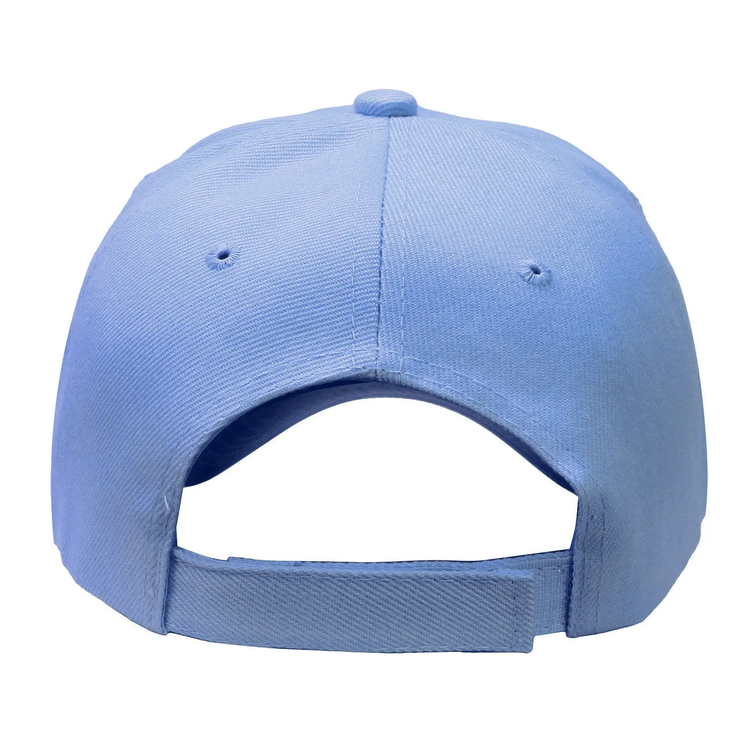 12-Pack Baseball Dad Cap Velcro Strap Adjustable Size - Sky Blue