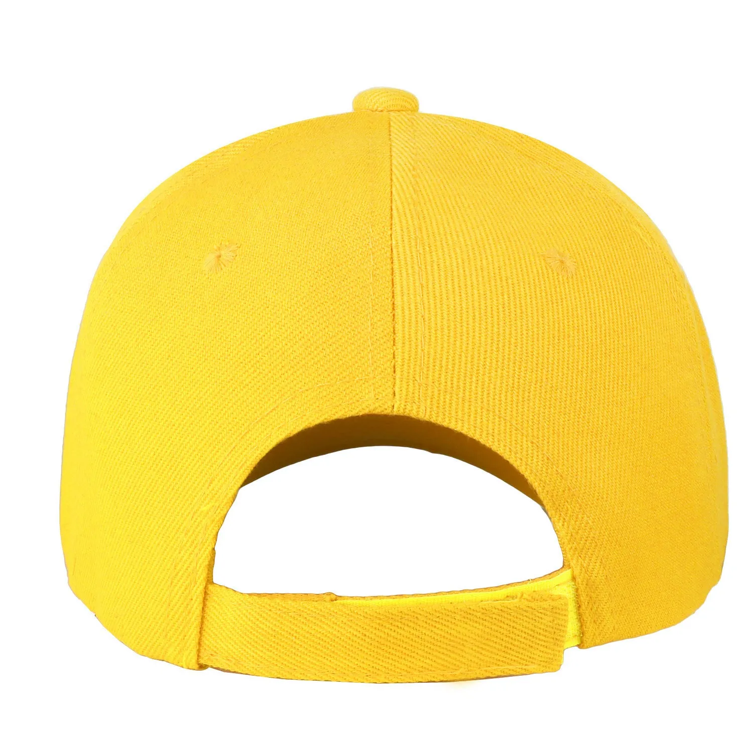 144-Pack Baseball Dad Cap Velcro Strap Adjustable Size - Yellow