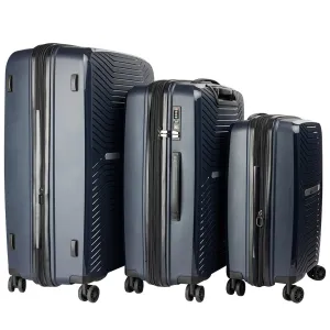 3PC Astra Luggage Set Hard Shell Suitcase - Aegean Blue