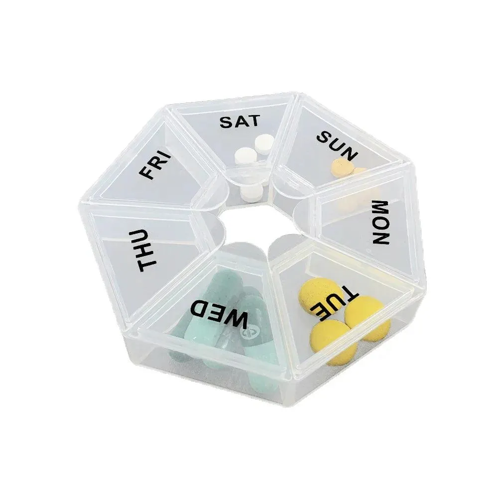 7-Day Pill Organizer for Travel: Portable Medication Case