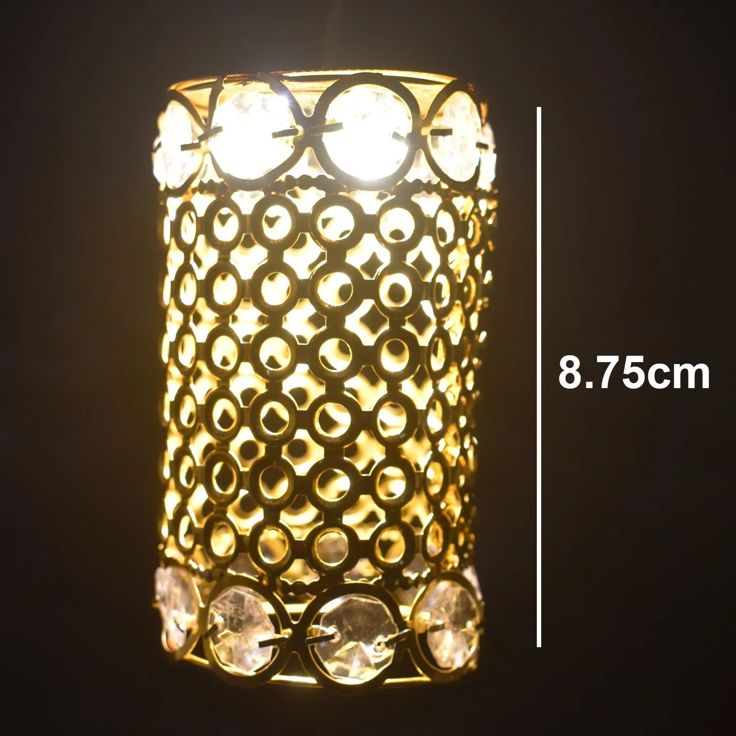 7232 Meadium Size Dimond Layer Golden Jhoomer For Home Decoration