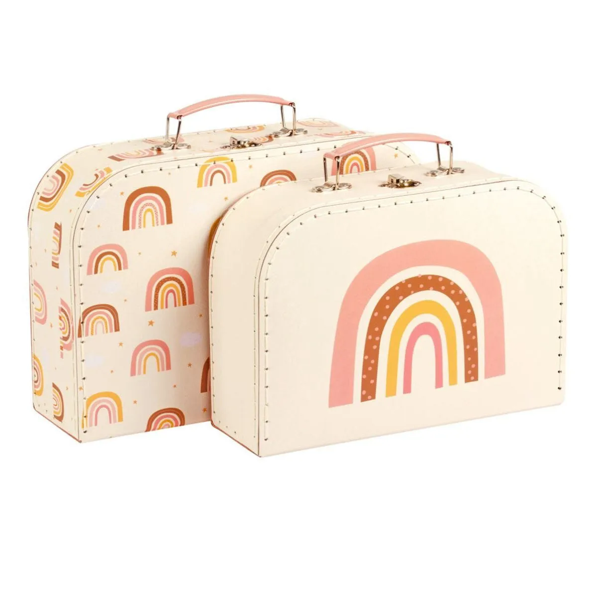 A Little Lovely Company Suitcase Set: Rainbows