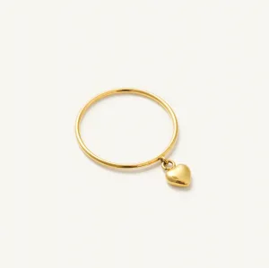 Amore Heart Charm Ring