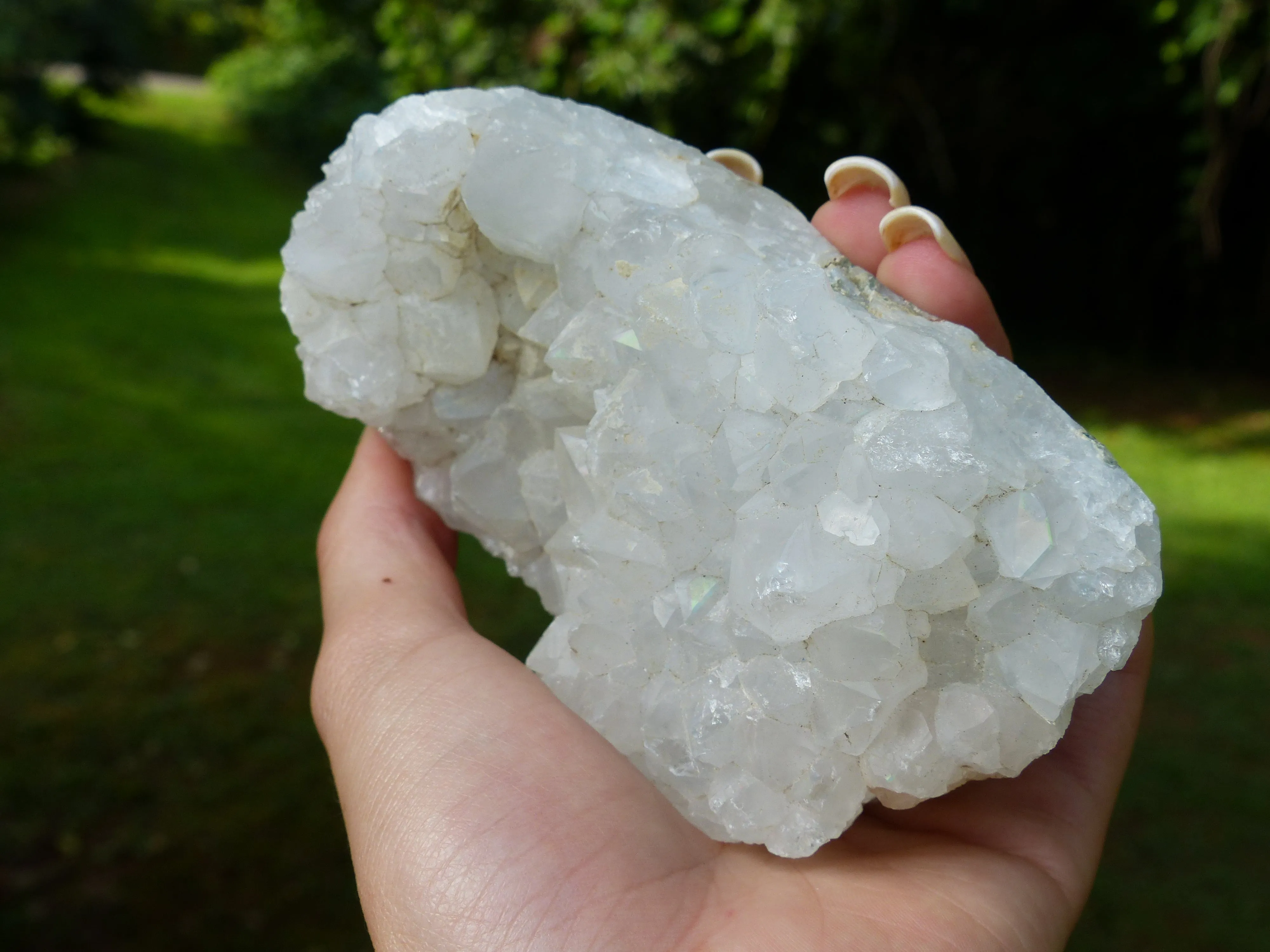 Anandalite Cluster, Natural Aurora Quartz Cluster