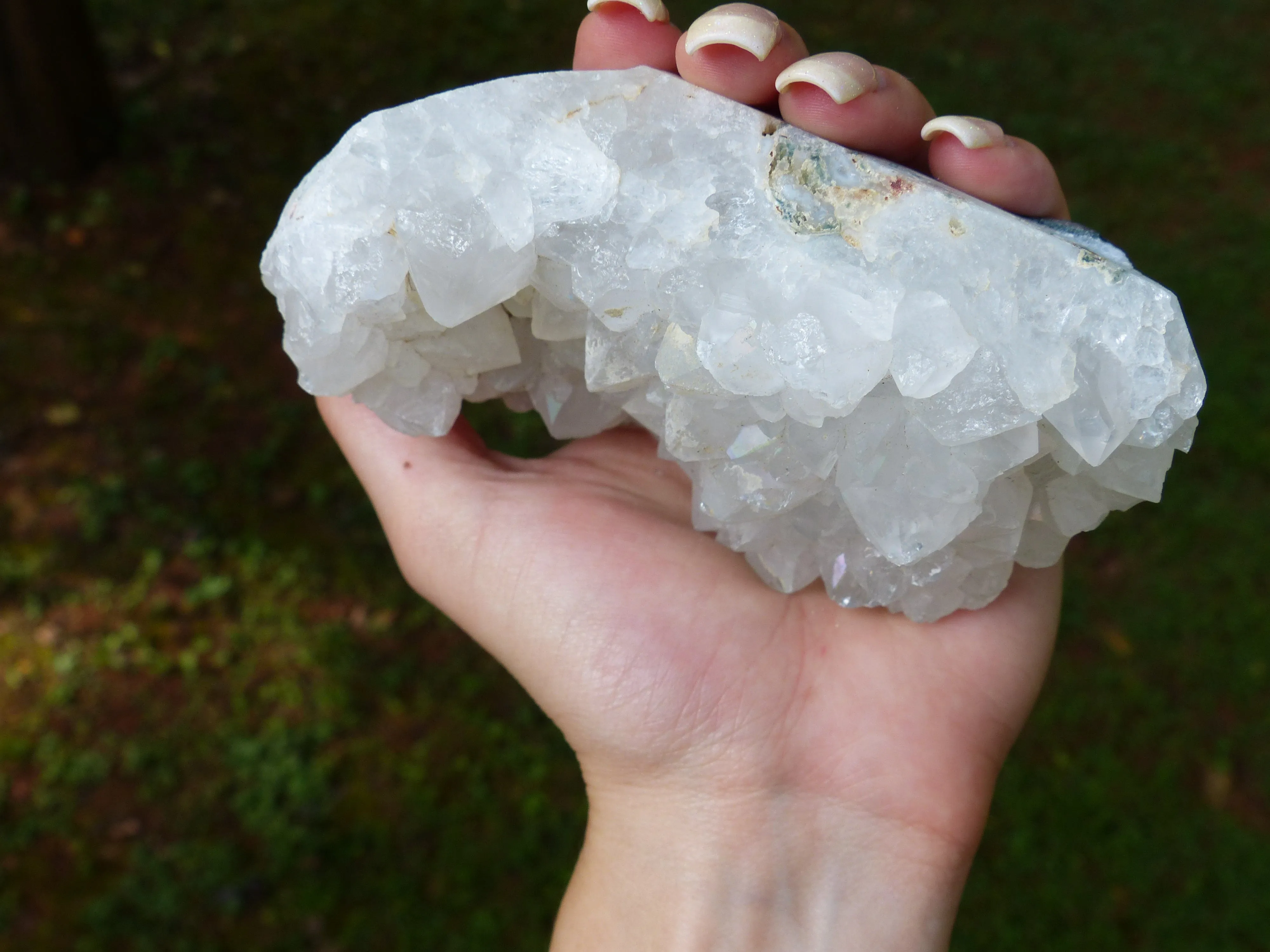 Anandalite Cluster, Natural Aurora Quartz Cluster