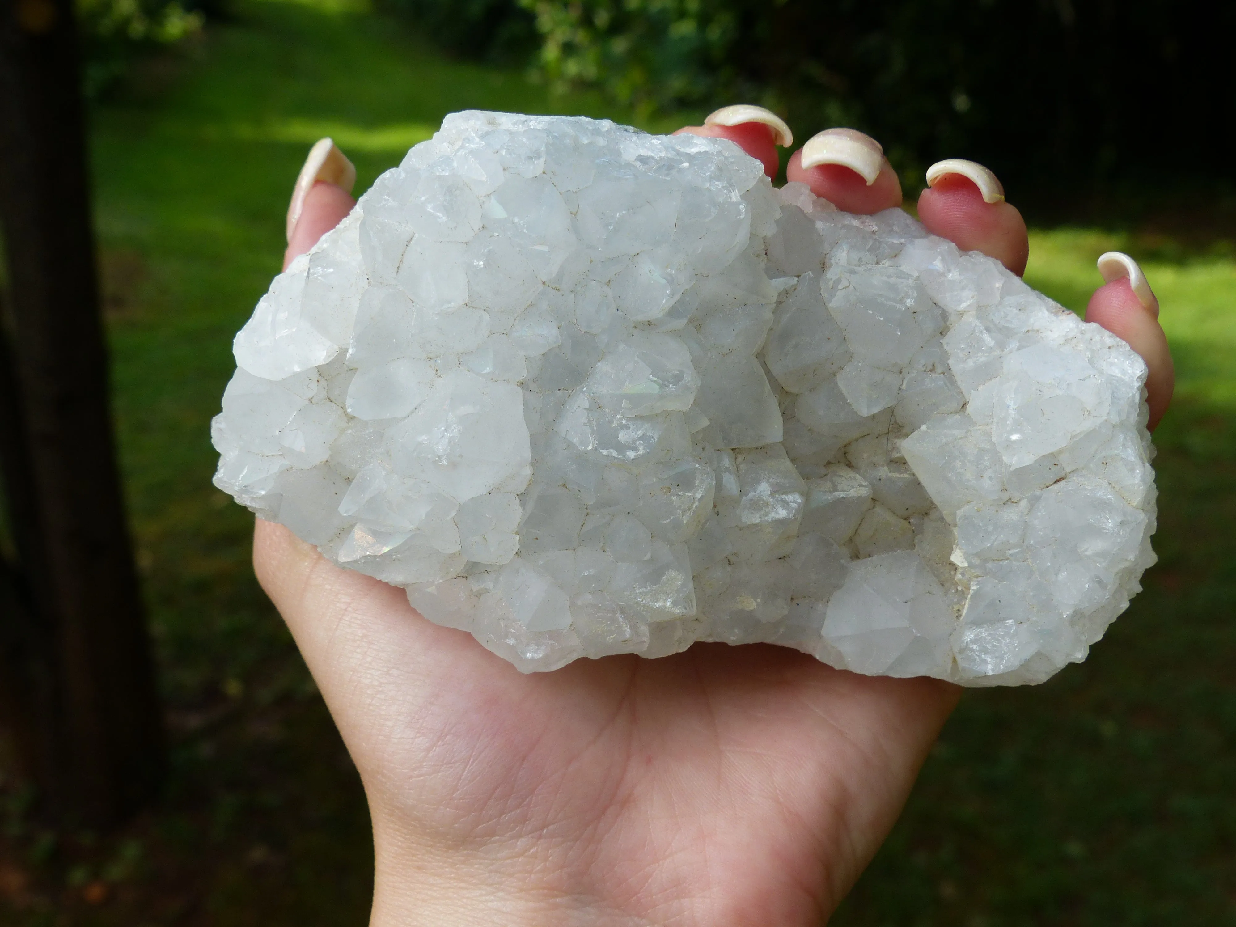 Anandalite Cluster, Natural Aurora Quartz Cluster