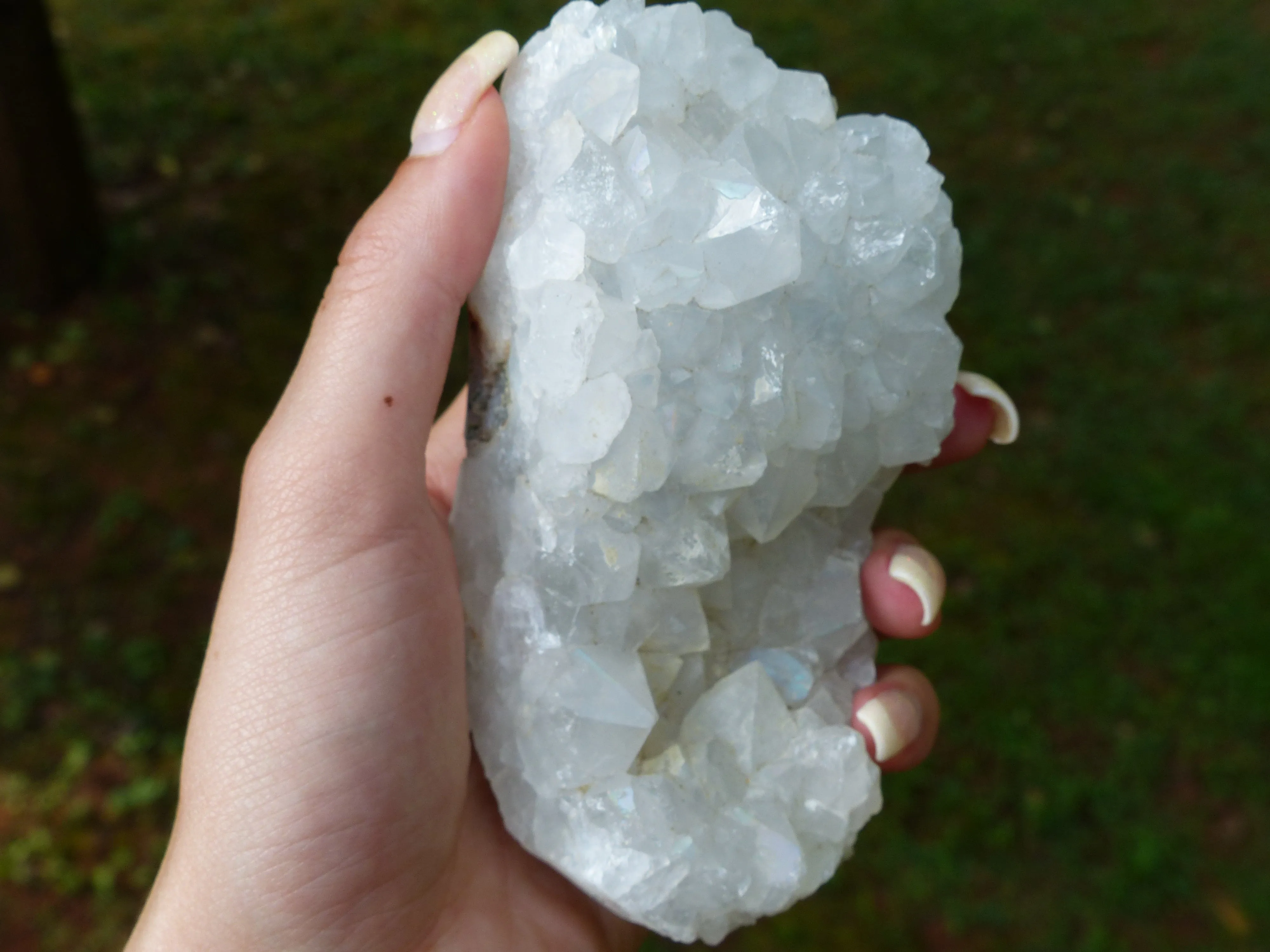 Anandalite Cluster, Natural Aurora Quartz Cluster