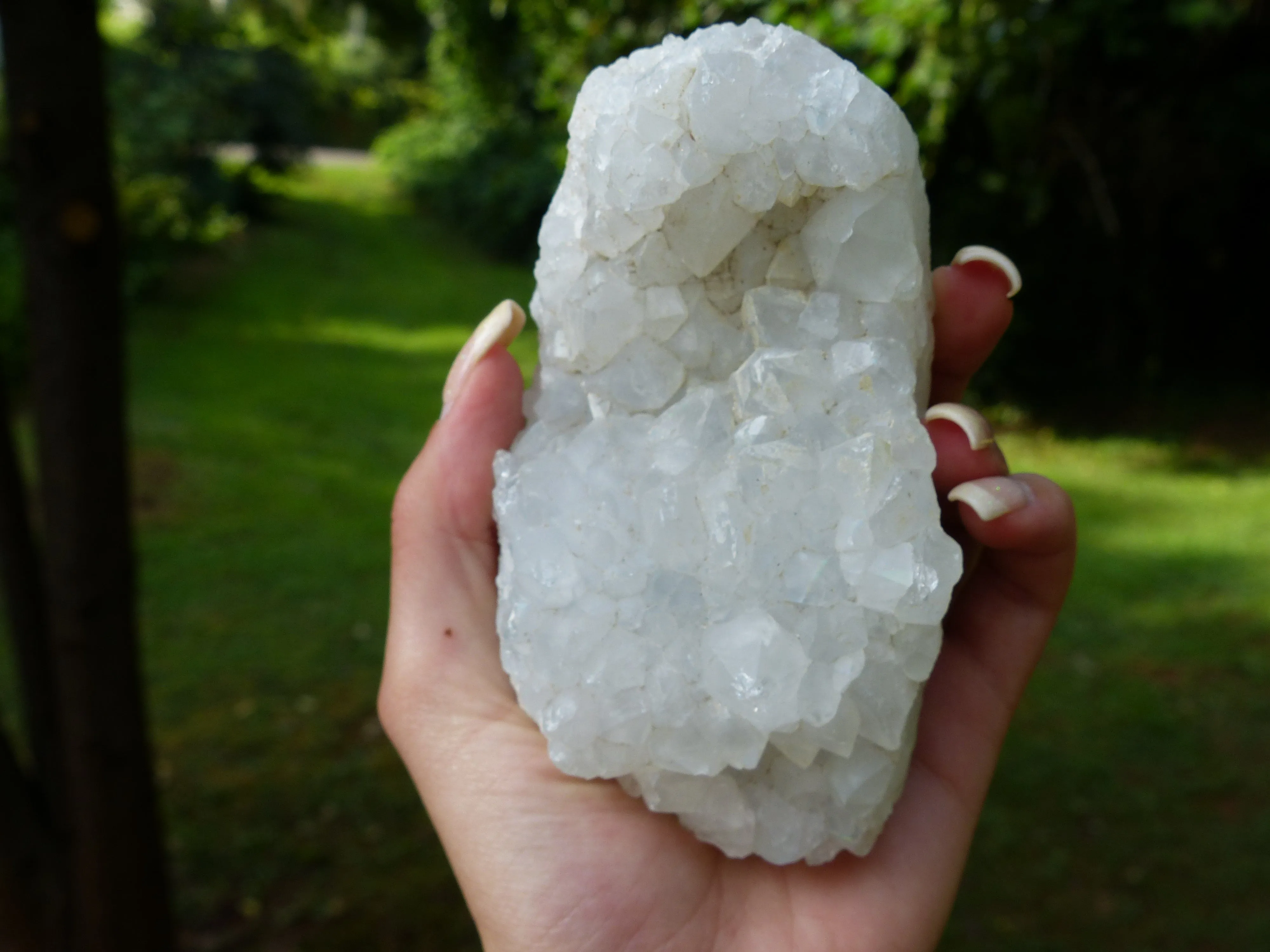 Anandalite Cluster, Natural Aurora Quartz Cluster