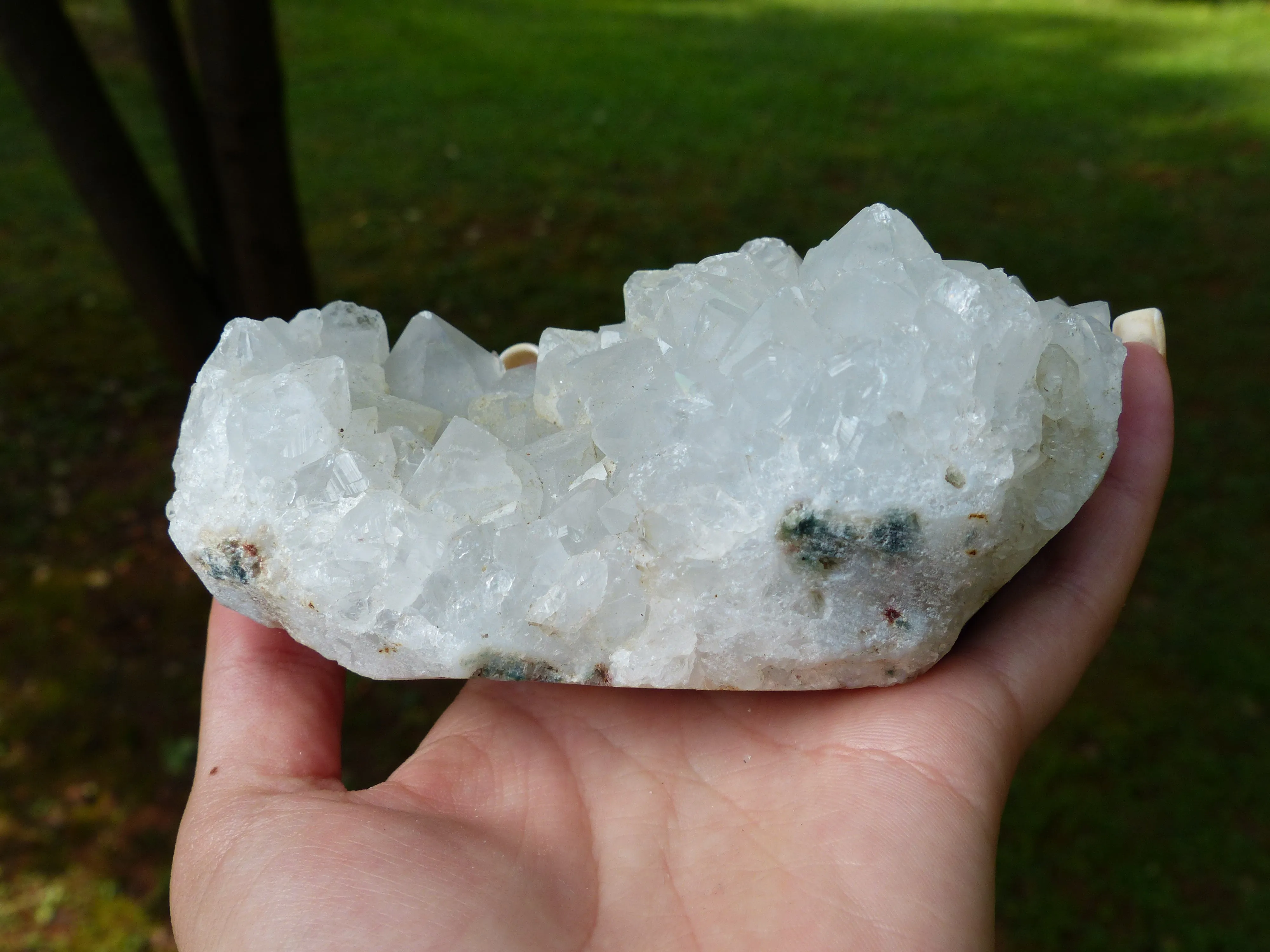 Anandalite Cluster, Natural Aurora Quartz Cluster