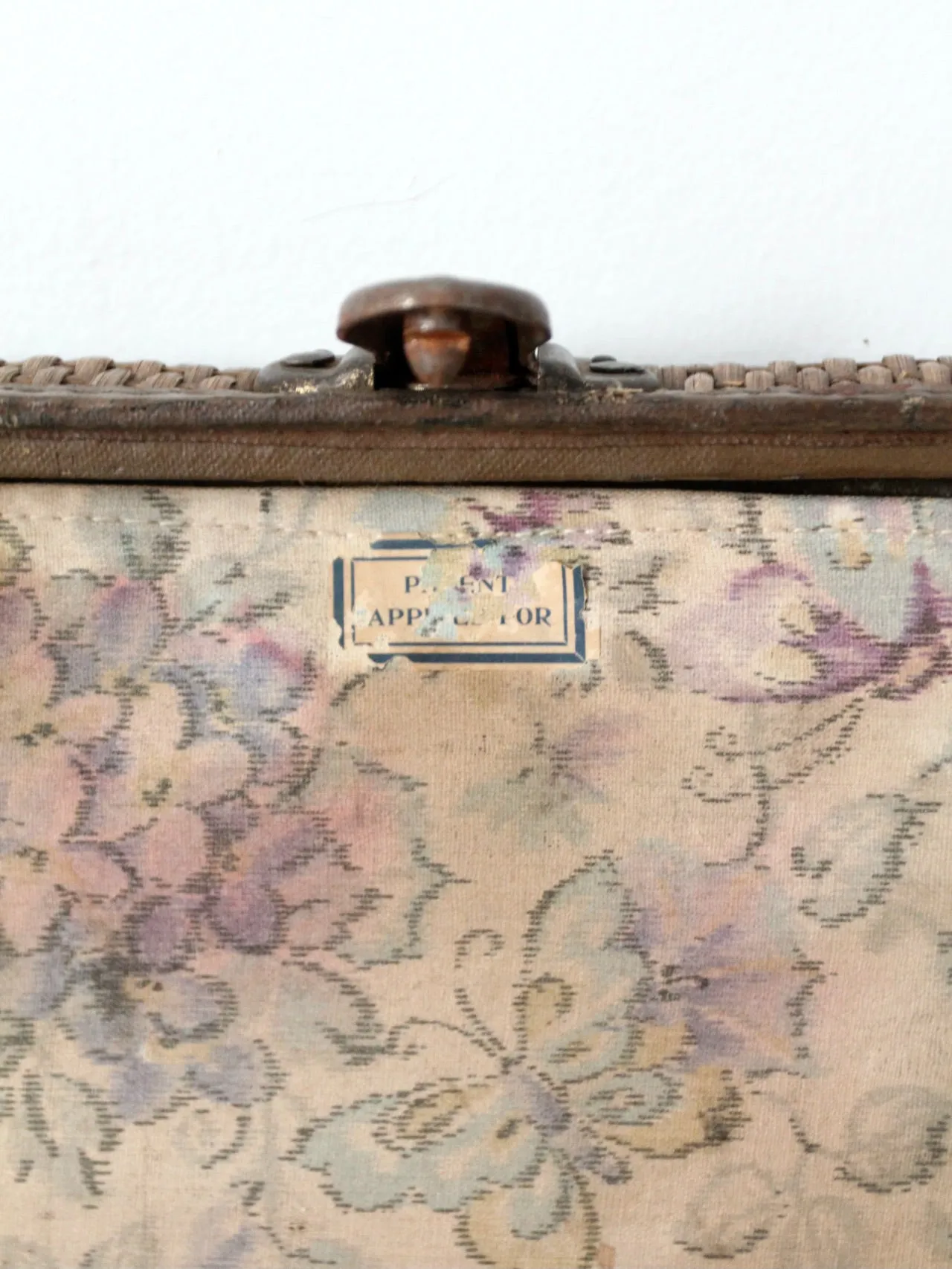 antique wicker suitcase