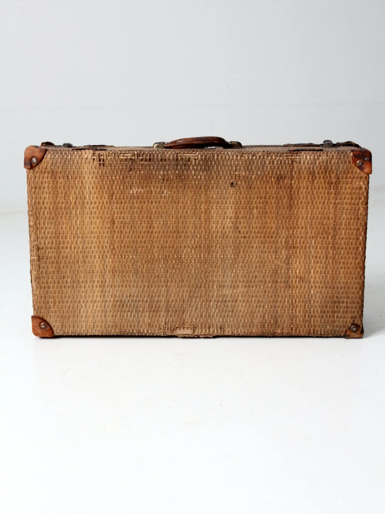 antique wicker suitcase