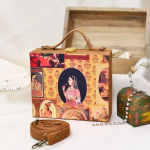 Artklim Mughal Empress Printed Suitcase Style Clutch Bag