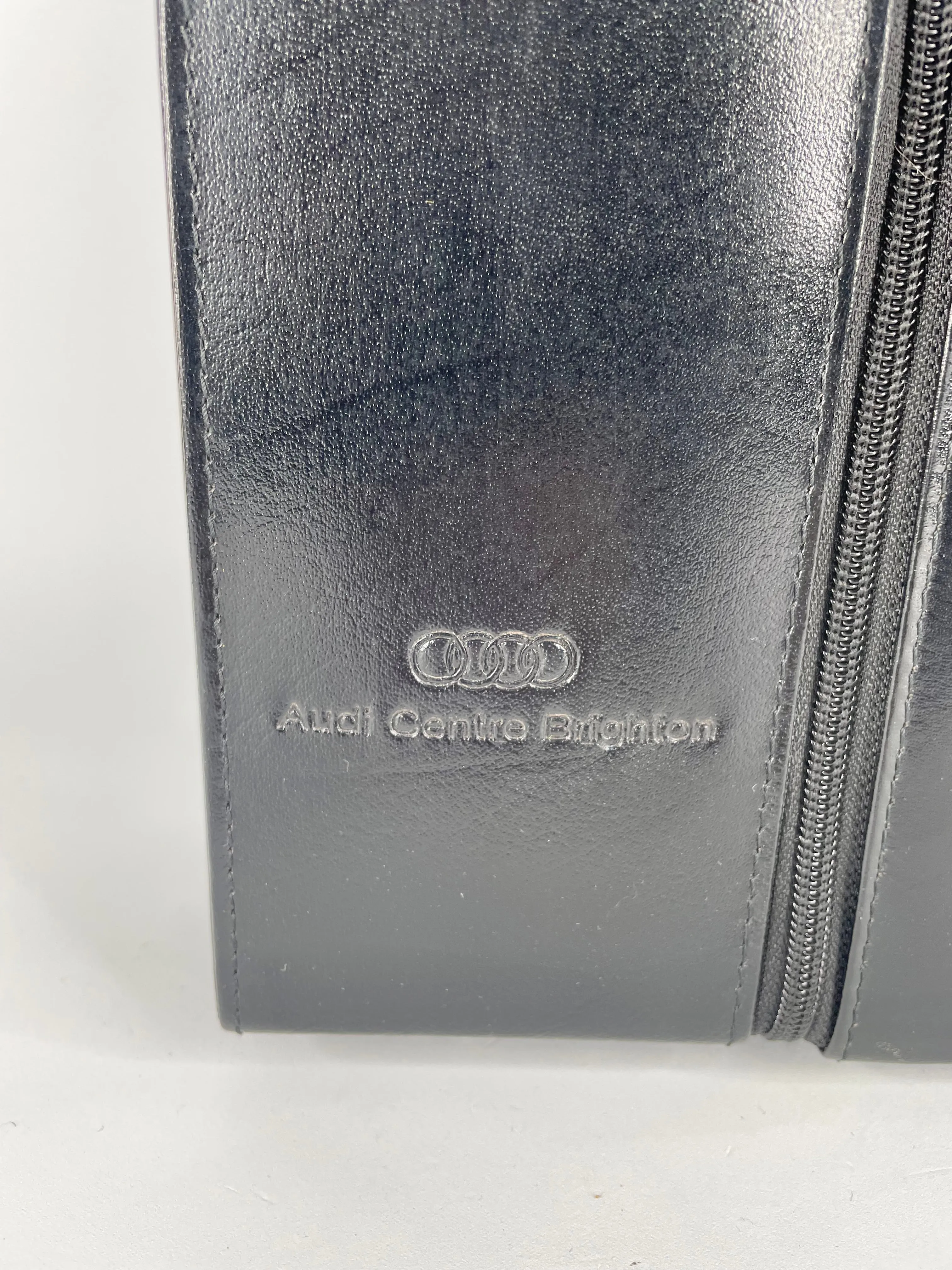 Audi Branded Black Leather Bottle Carrier