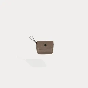 Avery AirPods Clip-On Pouch - Dark Taupe/Silver