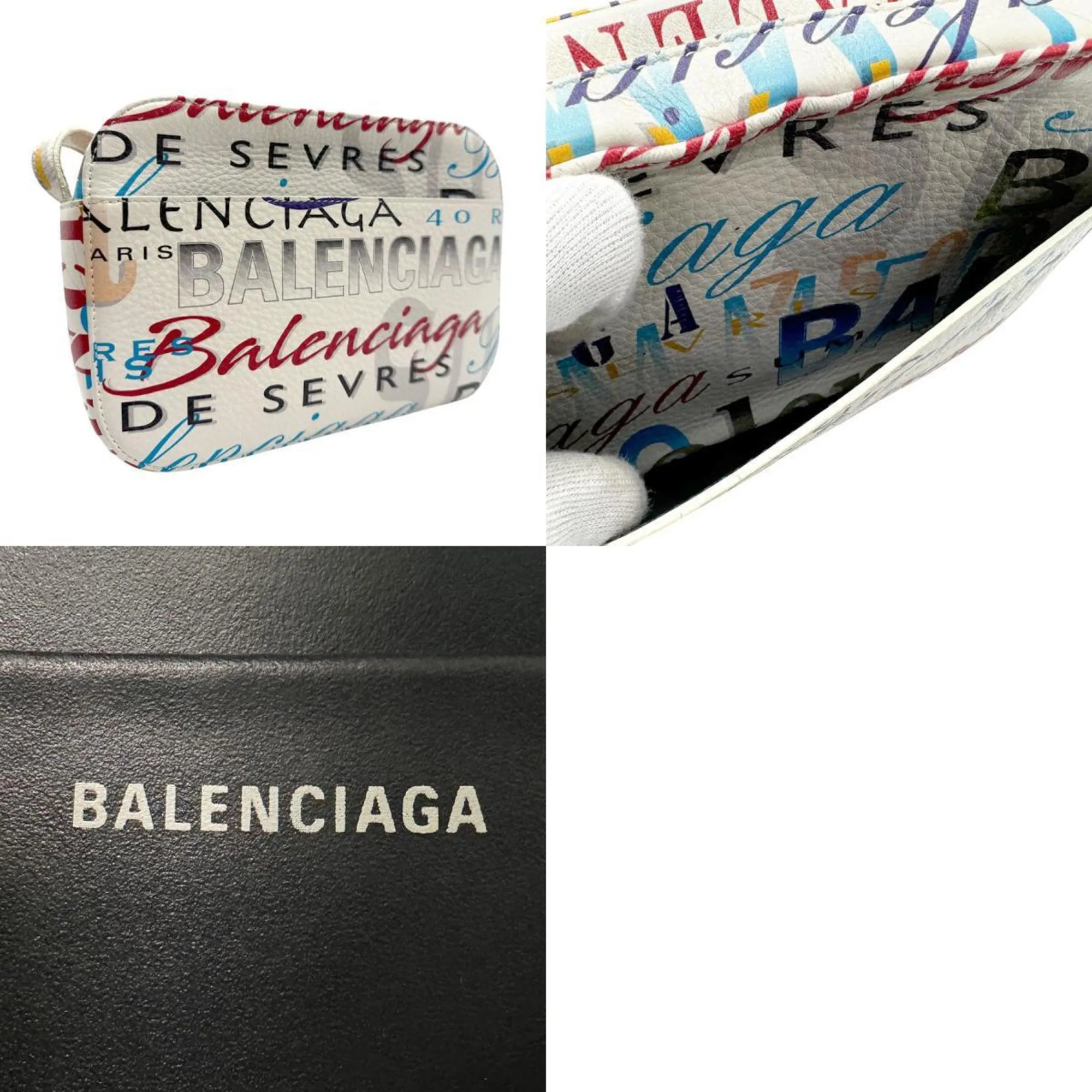 Balenciaga Camera Multicolour Leather Bag