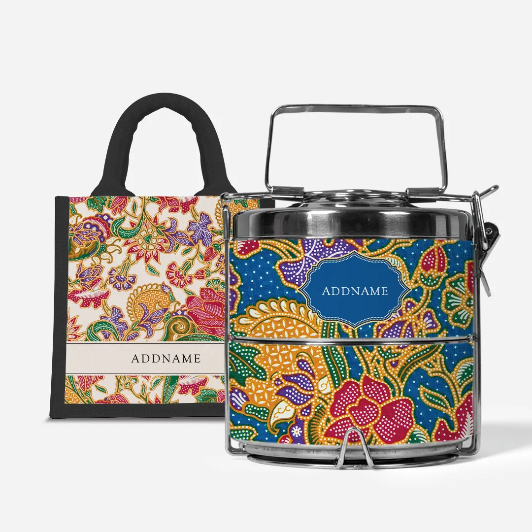 Batik Series - Kuntum Two-Tier Tiffin Carrier