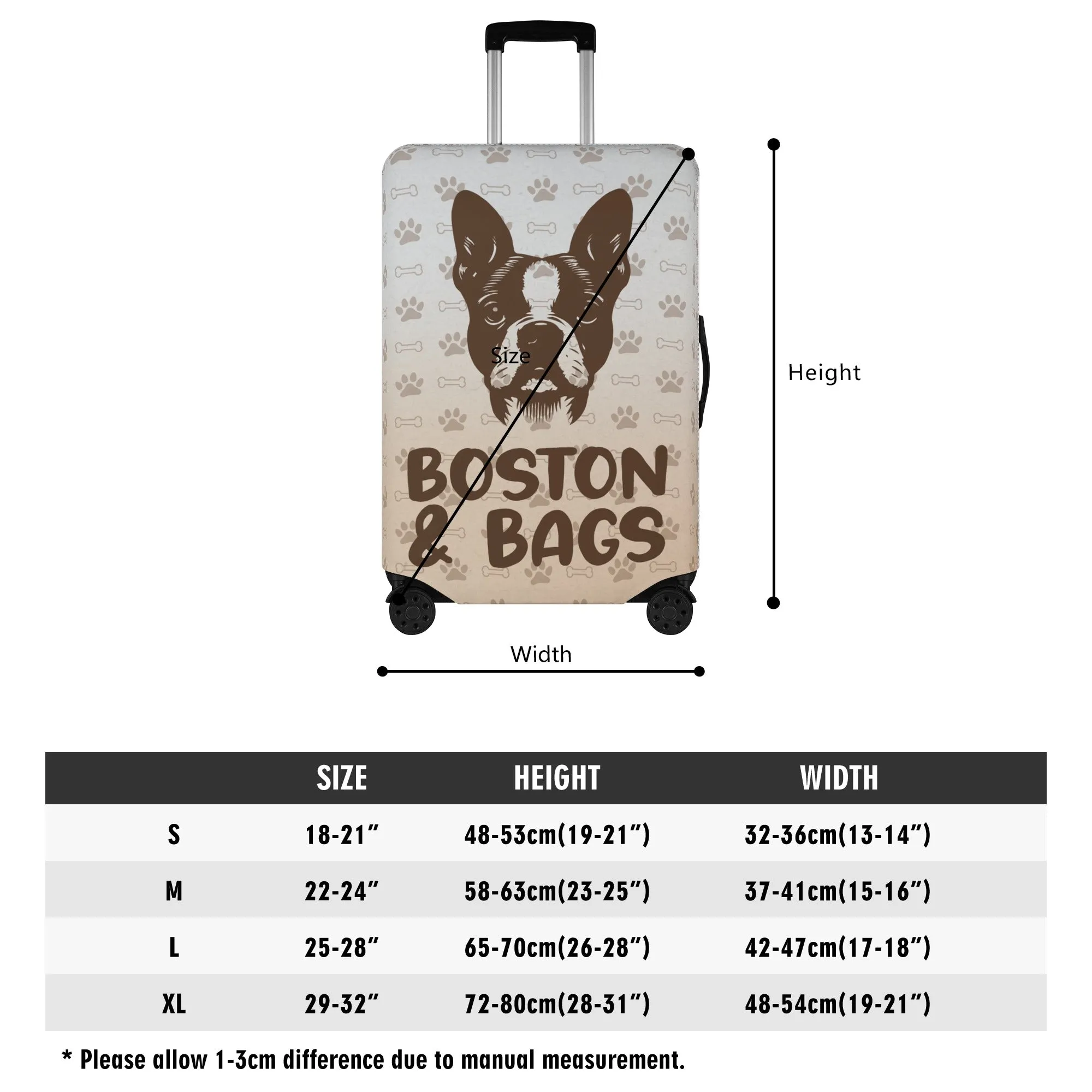 Bear - Luggage Cover for Boston Terrier lovers