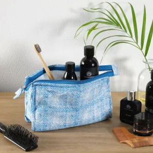 Blue Color Cotton Toilet Bag