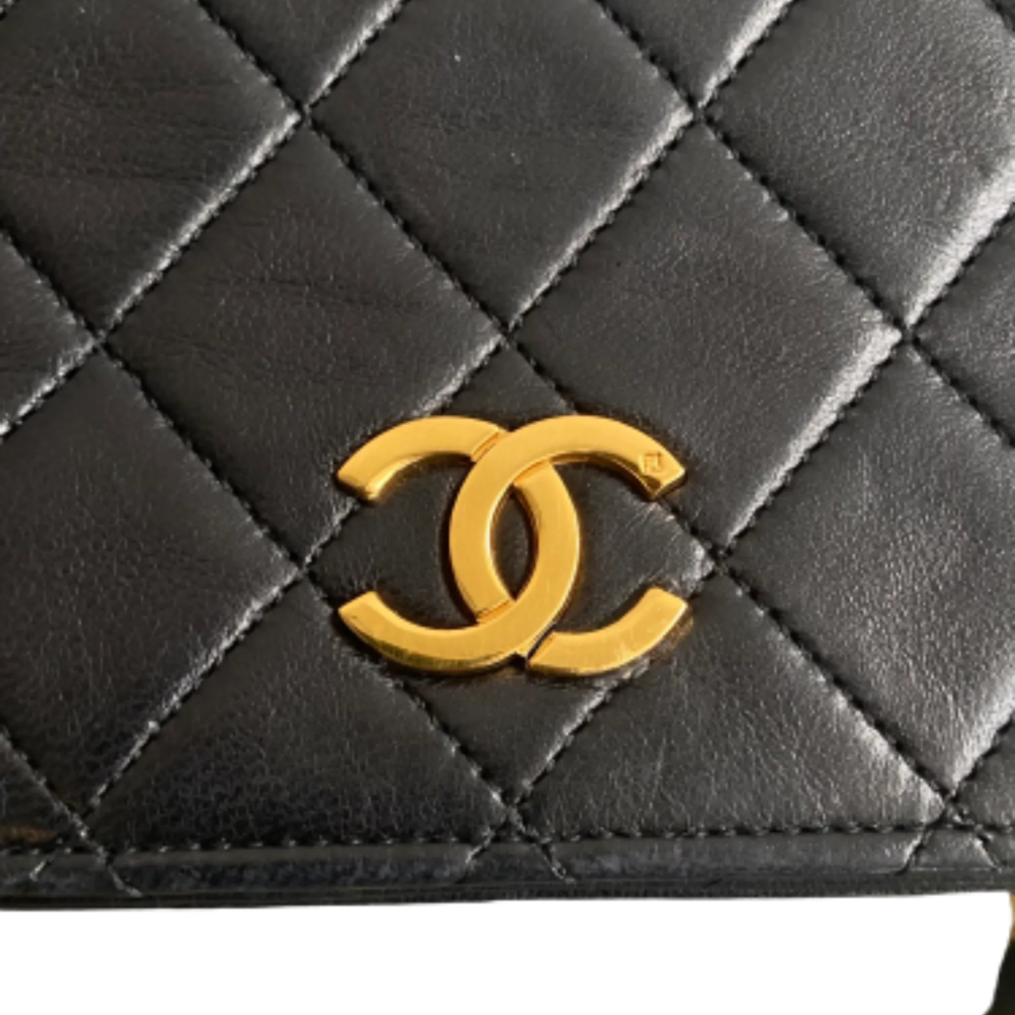 Chanel Black Leather Flap bag shoulder bag