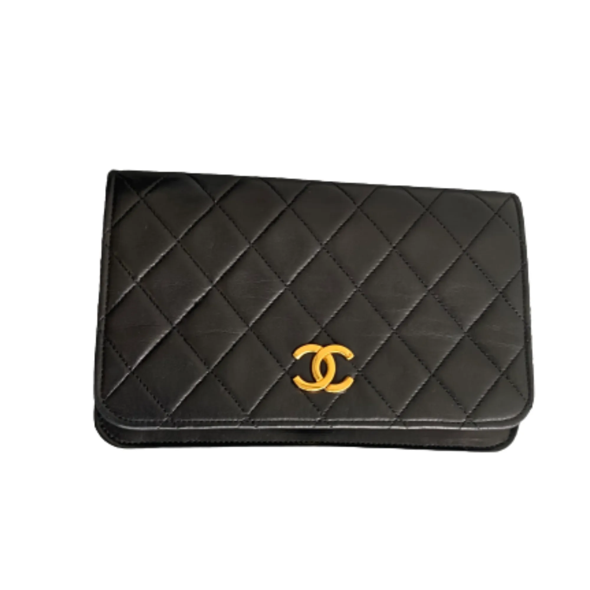 Chanel Black Leather Flap bag shoulder bag