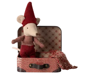 Christmas Mouse with Travel Suitcase