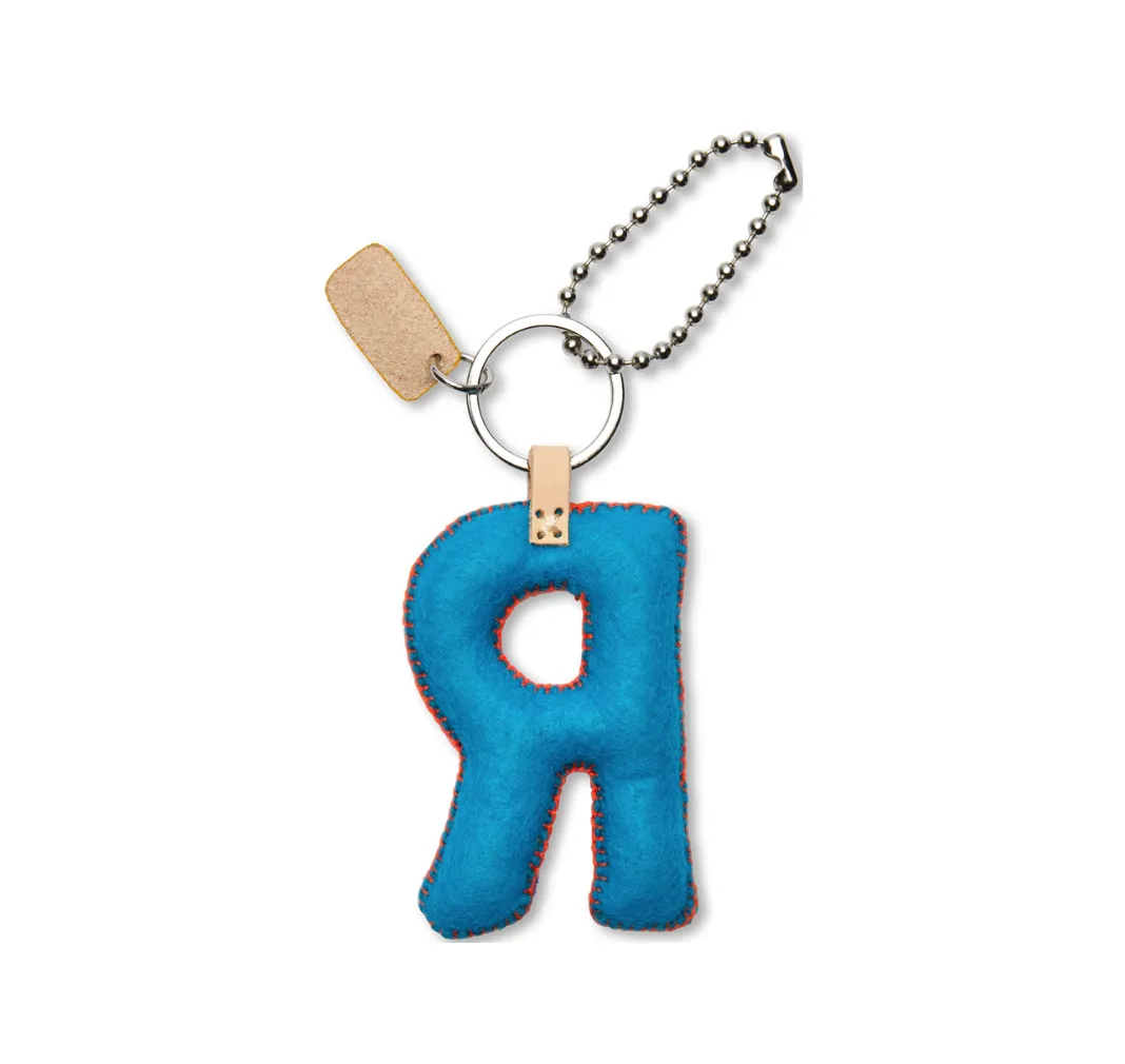 Consuela Blue Felt "R" Charm