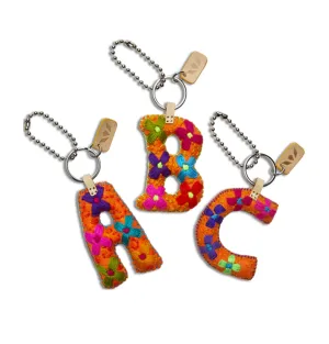 Consuela Embroidered Felt Alphabet Charms - Orange