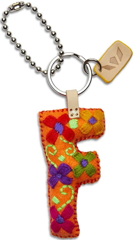 Consuela | Orange Felt Letter Charms