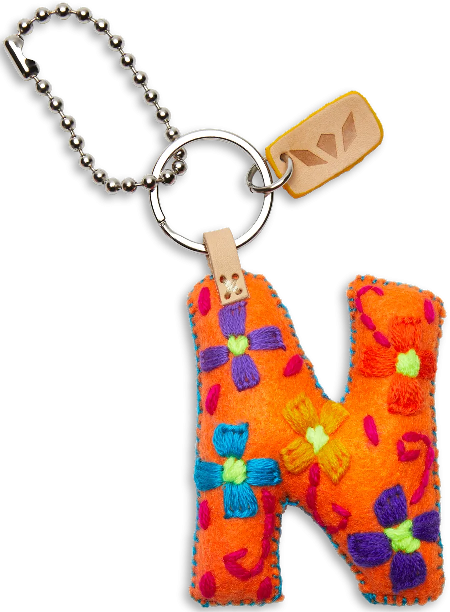 Consuela | Orange Felt Letter Charms