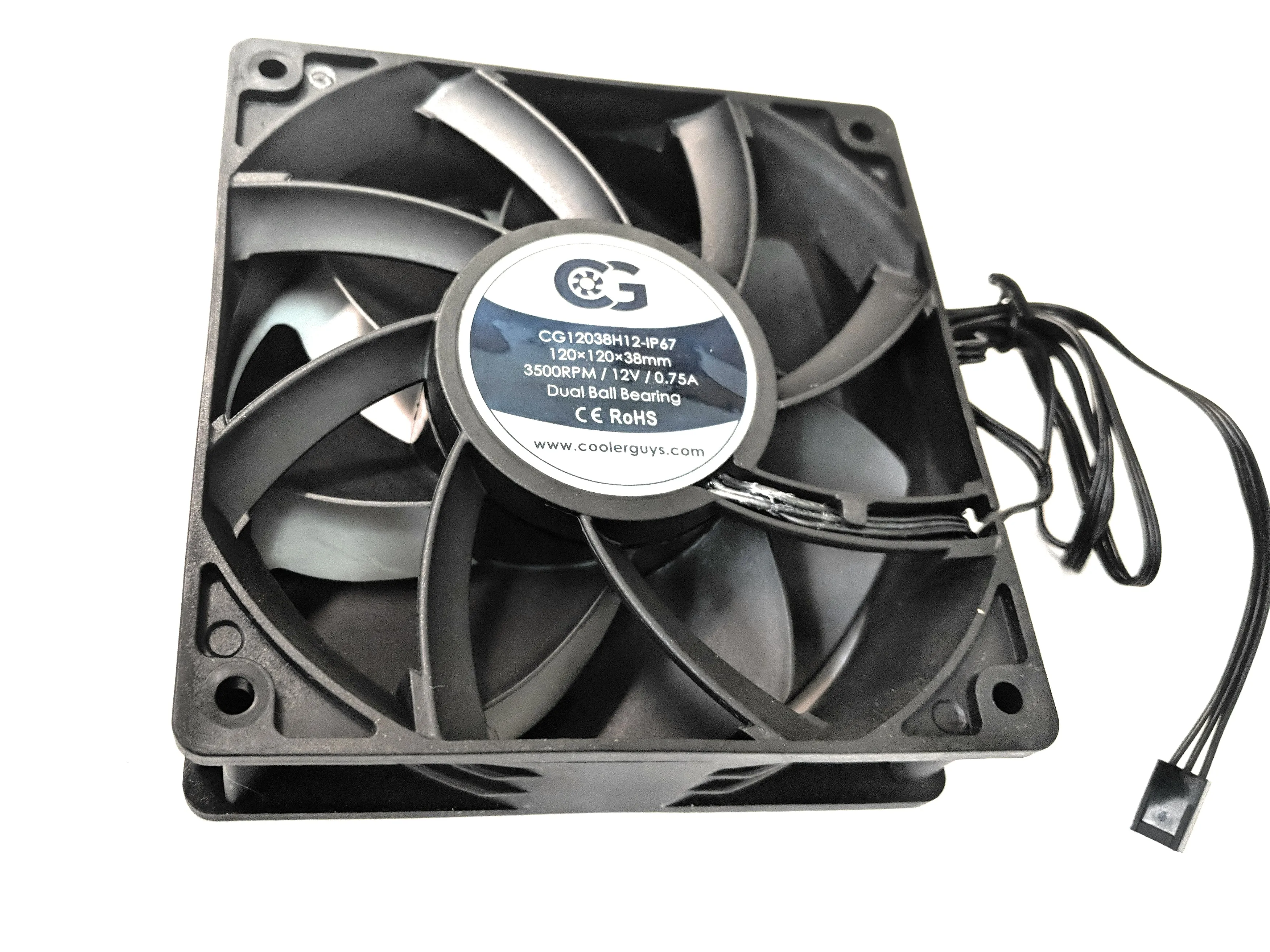 Coolerguys 120mm (120x120x38) High Speed IP67 Fan