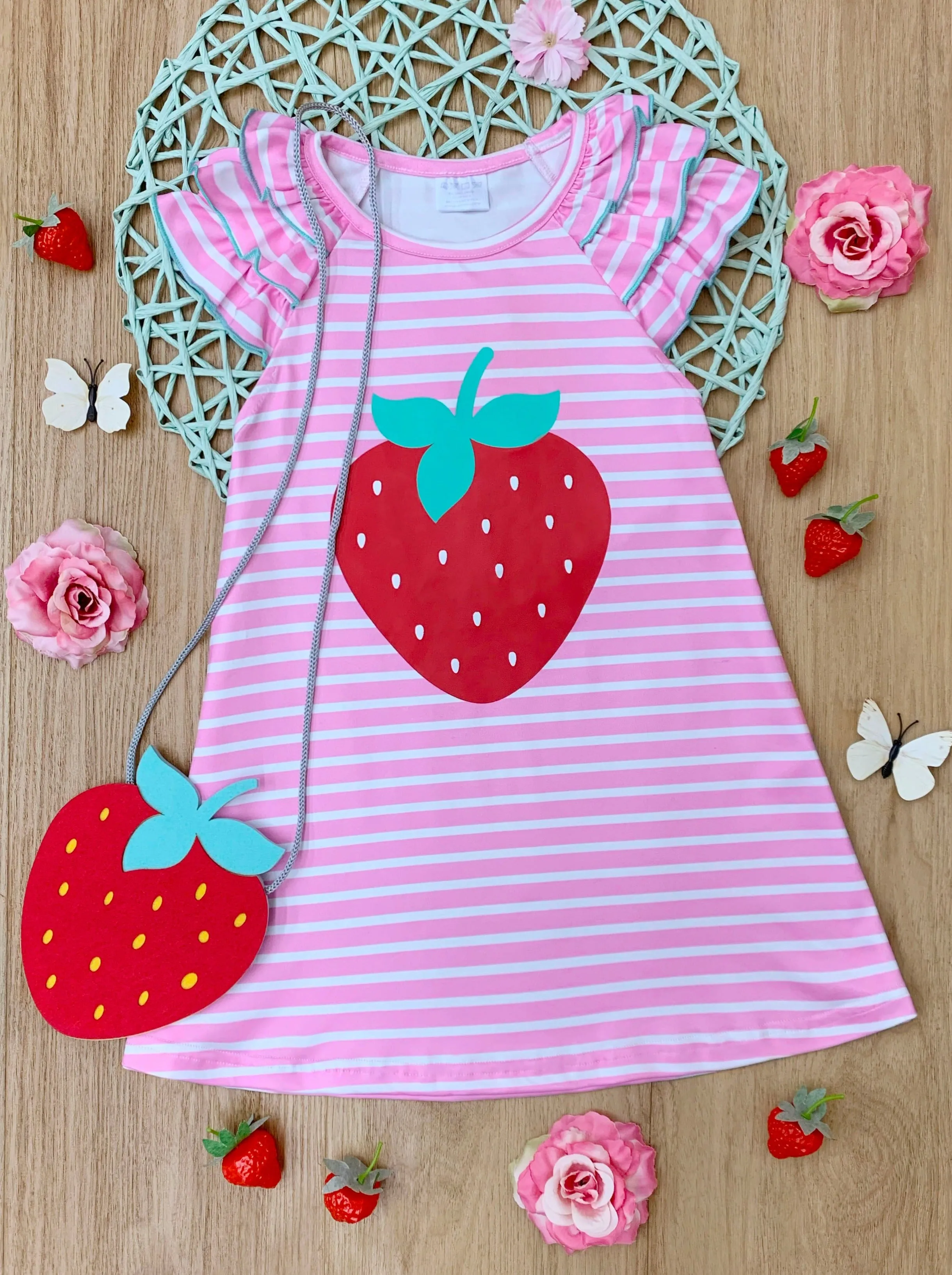 Couture Cutie Strawberry Dress and Purse Set