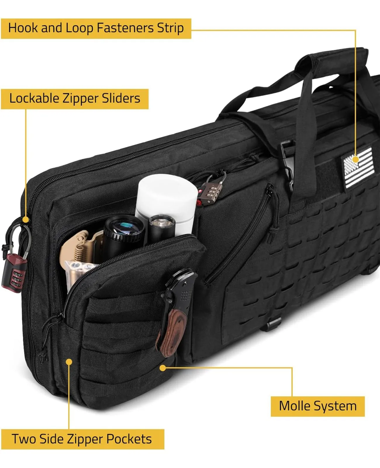 CVLIFE 36" Soft Rifle Case Tactical Double Long Gun Bag