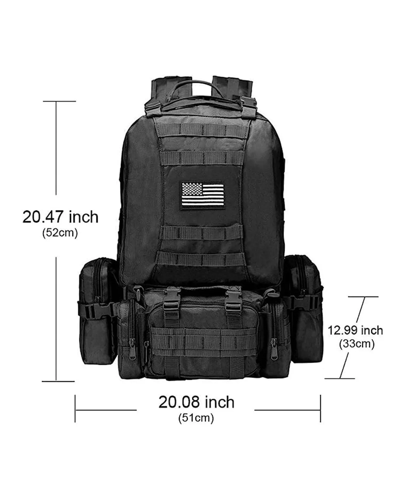 CVLIFE Tactical Backpack Military Army Rucksack 60L Large Assault Pack