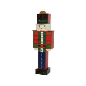 Decoris MDF Advent Calendar 47 x 15 x 9cm - Nutcracker