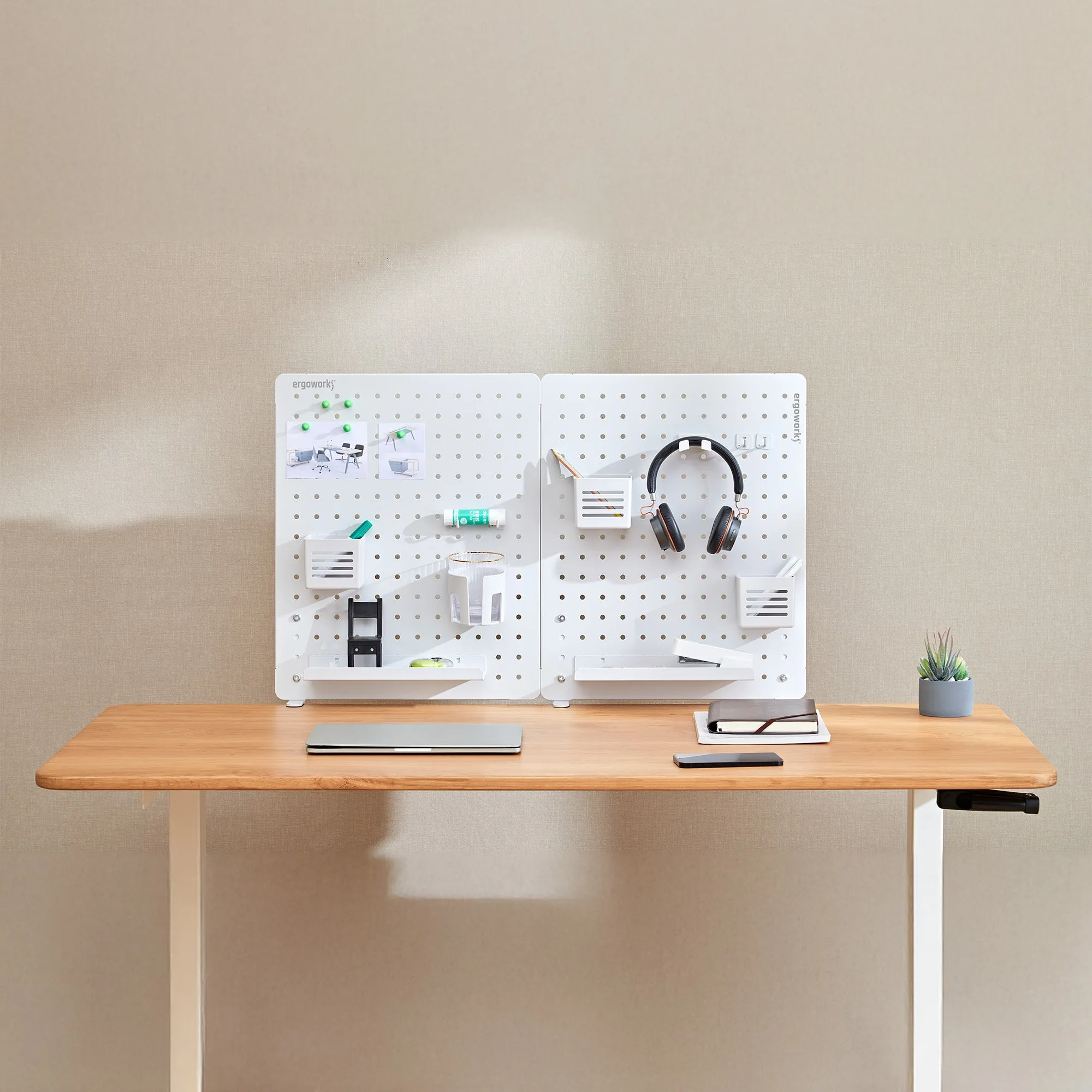 Desk Back Pegboard Organizer