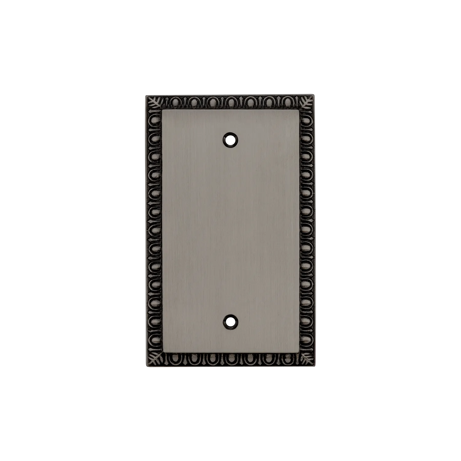 Egg & Dart Switch Plate with Blank Cover in Antique Pewter