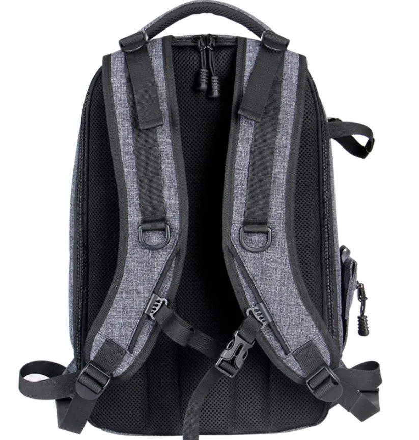 Eirmai Durable Waterproof Nylon Camera Backpack Splash-Proof and Tear Resistant Travel Bag (fits 2 DSLR Body Cameras, 5 Lenses, Laptop and Tripod) (Gray)