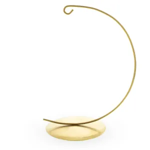 Elegant Curved Gold Metal Solid Round Base Ornament Display Stand 5.9 Inches