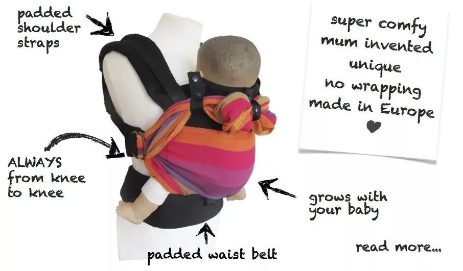 Emeibaby Hybrid Wrap Conversion Baby Carrier - Full Crane Aqua