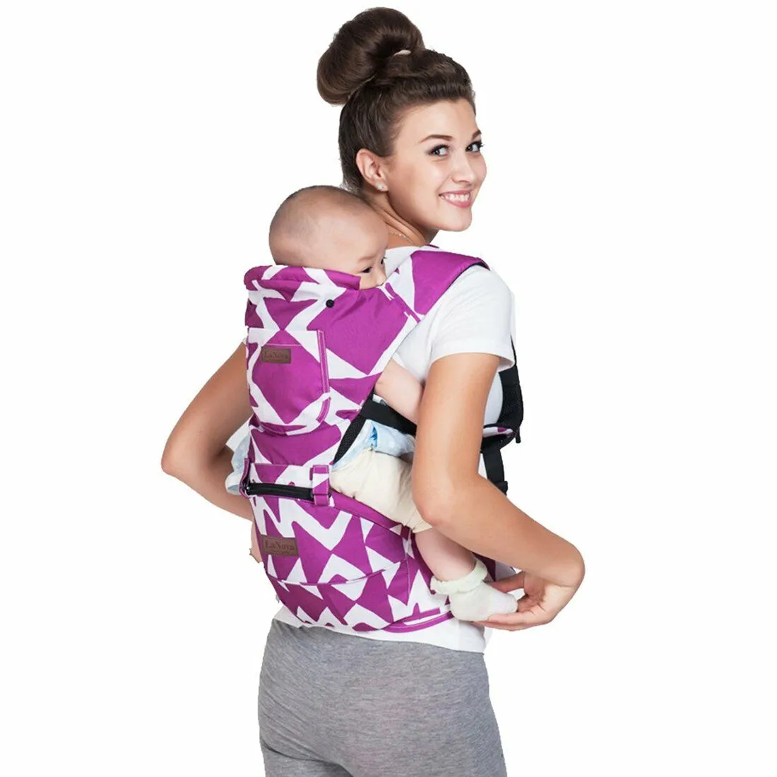 Ergonomic Baby Carrier Backpack with Hip Seat Front and Back for Women and Men