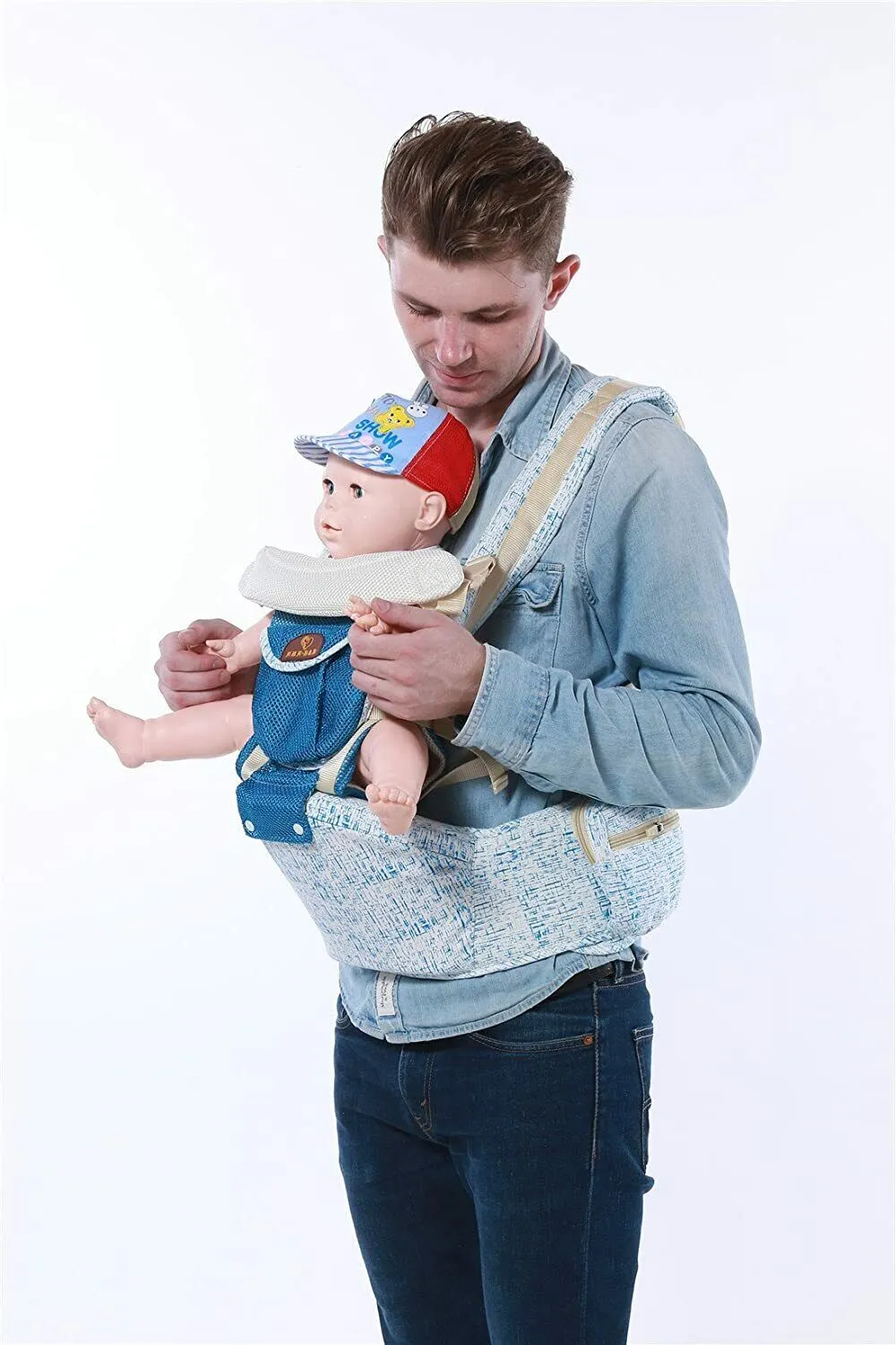 Ergonomic Baby Carrier Backpack with Hip Seat Front and Back for Women and Men