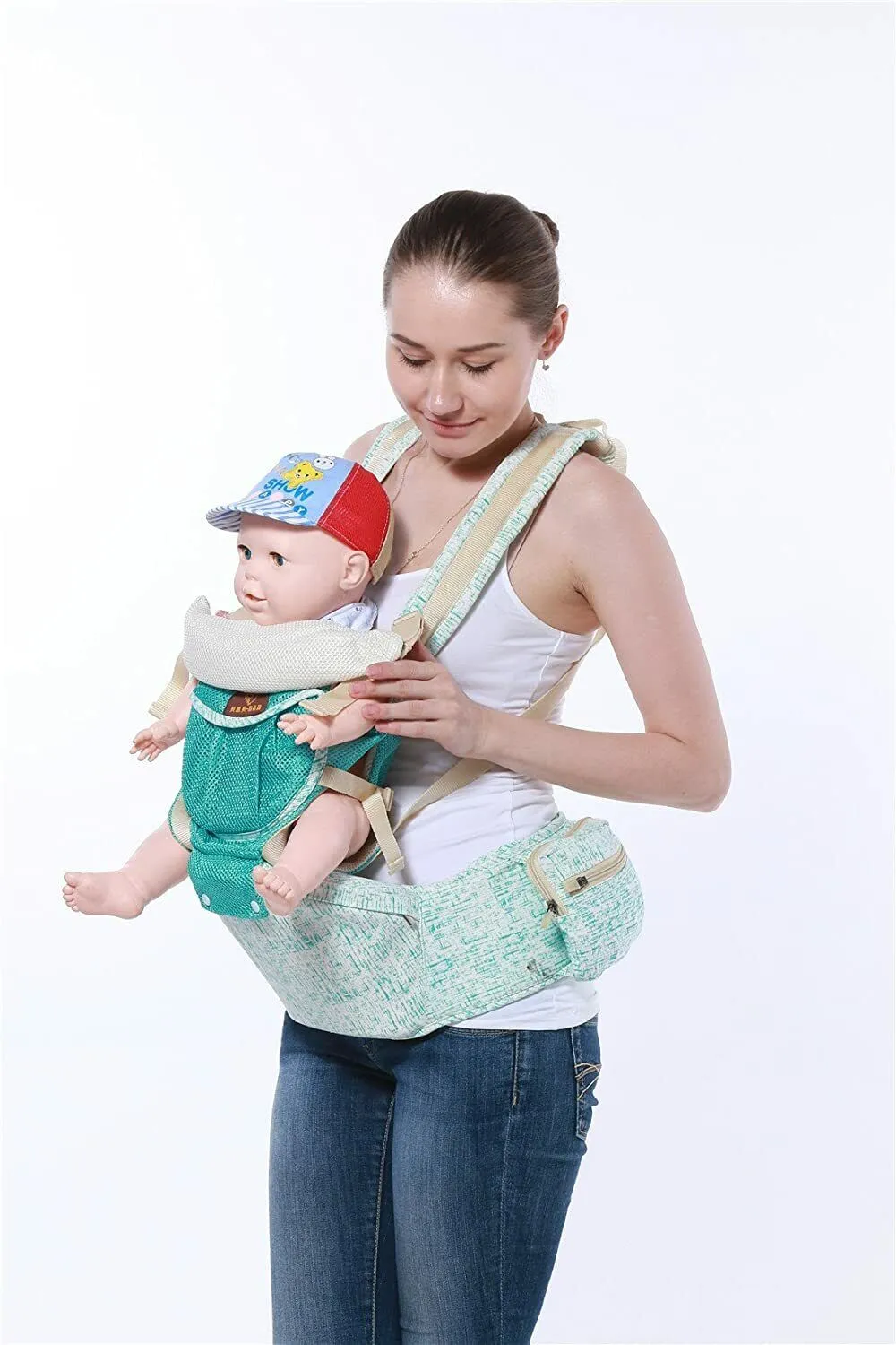 Ergonomic Baby Carrier Backpack with Hip Seat Front and Back for Women and Men