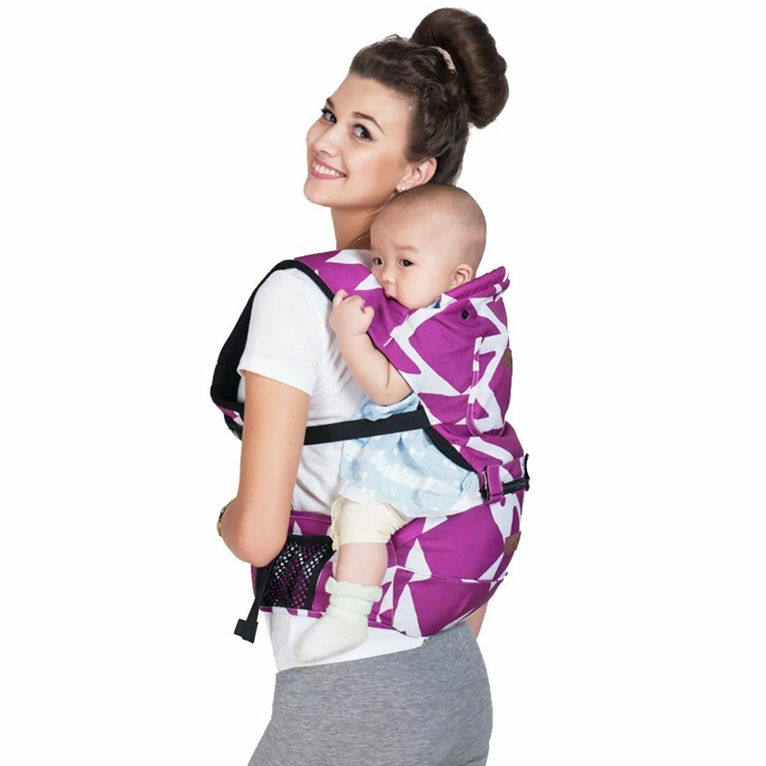 Ergonomic Baby Carrier Backpack with Hip Seat Front and Back for Women and Men