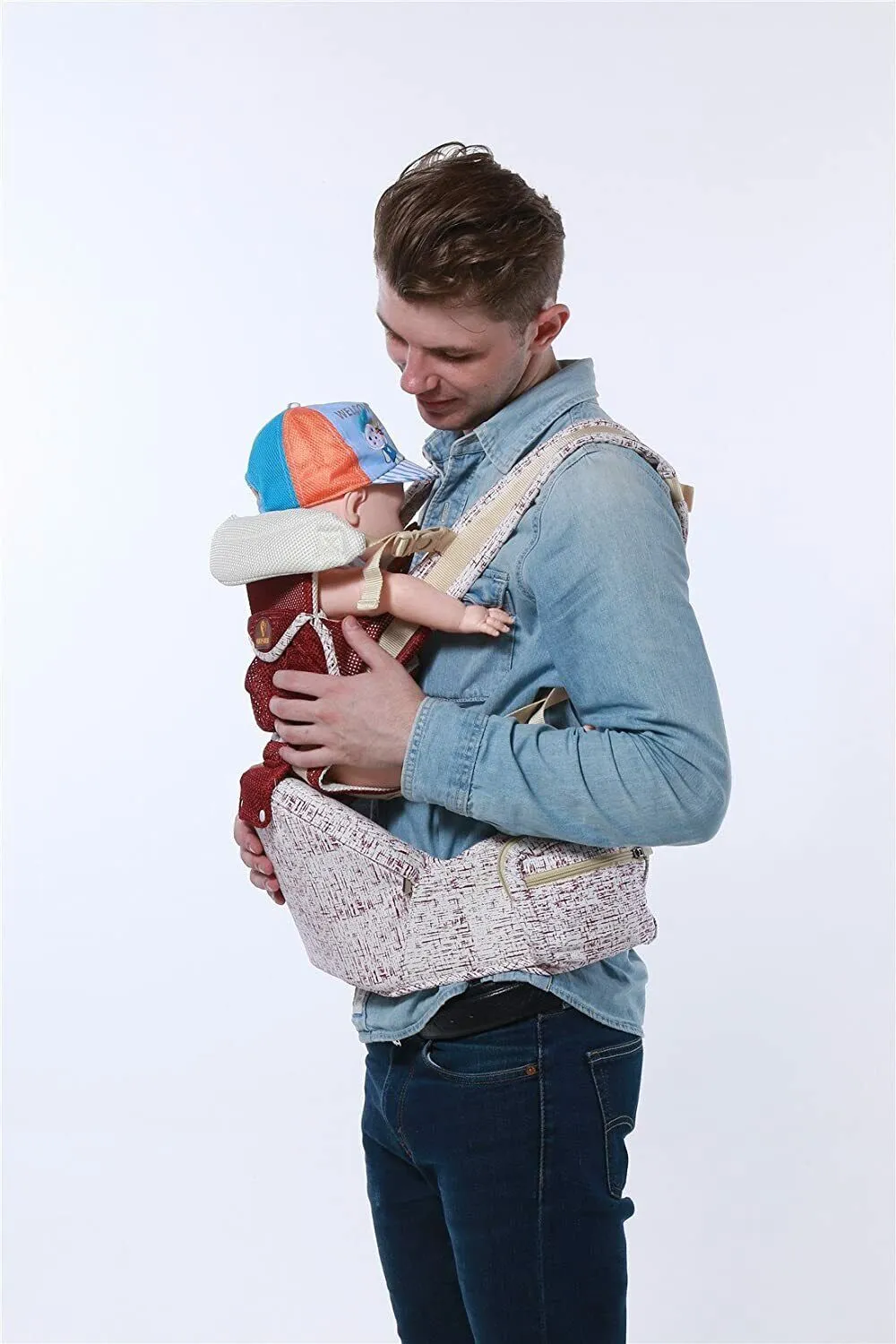 Ergonomic Baby Carrier Backpack with Hip Seat Front and Back for Women and Men