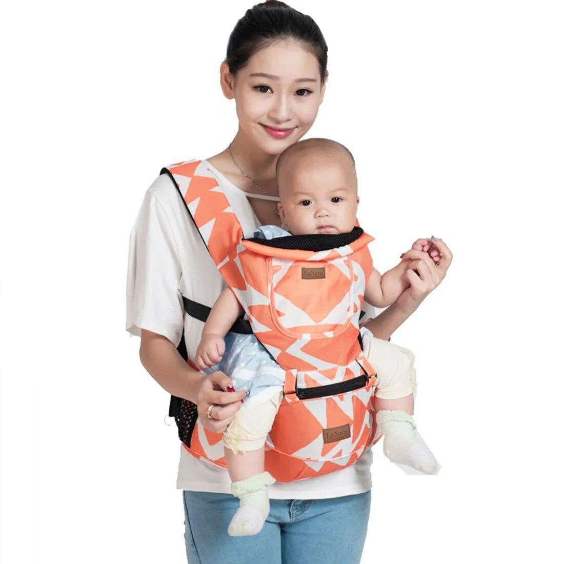 Ergonomic Baby Carrier Backpack with Hip Seat Front and Back for Women and Men