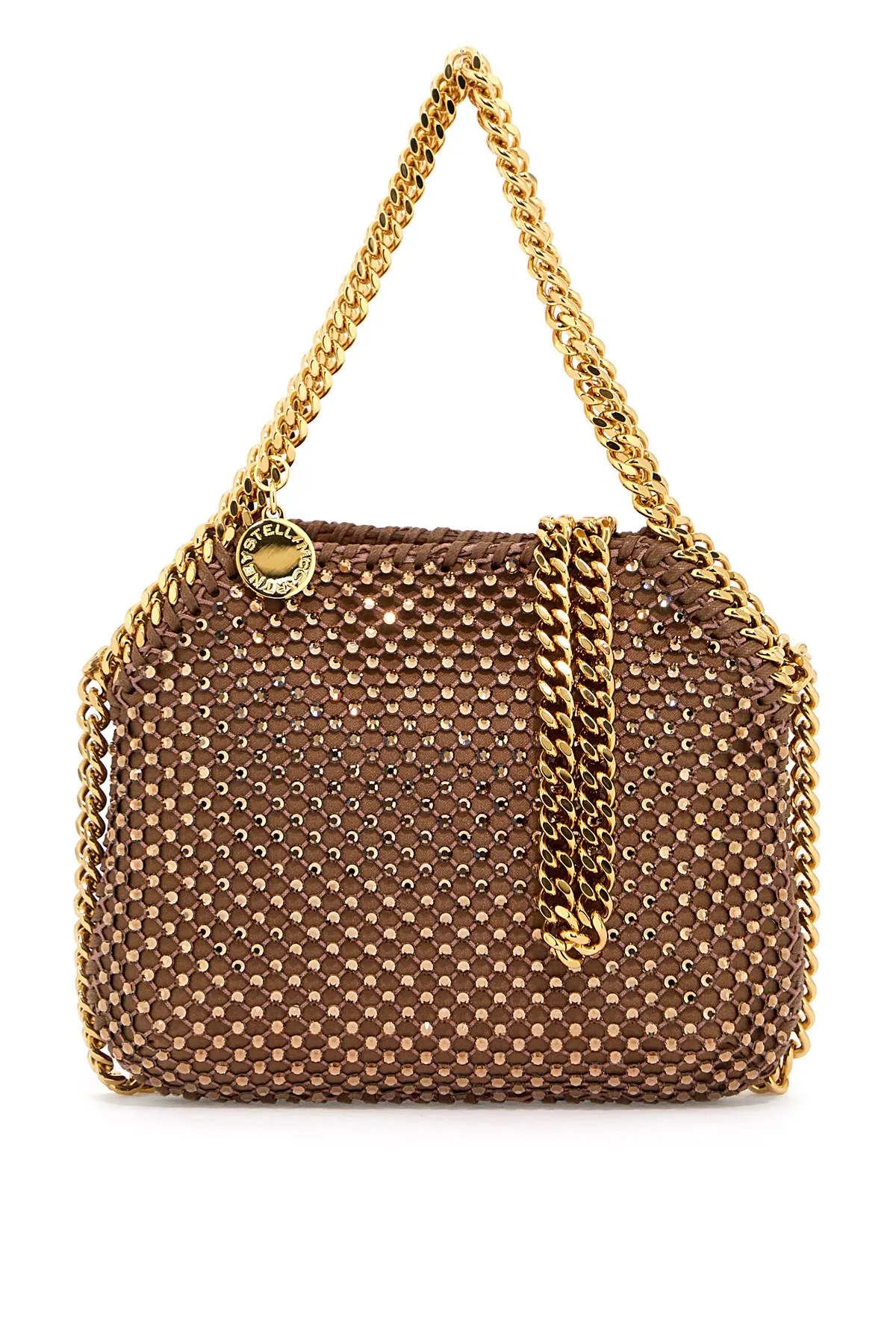 falabella mini bag with mesh and crystals