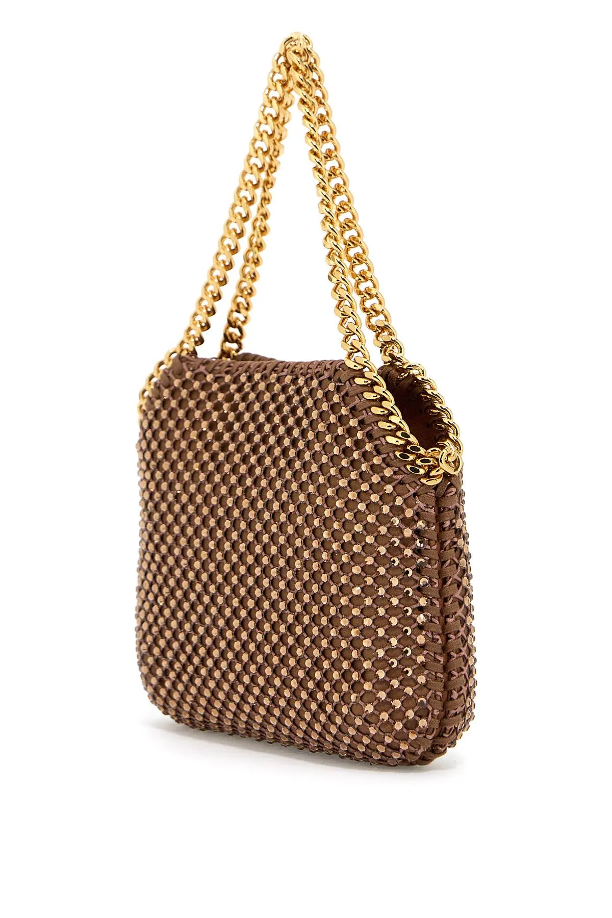 falabella mini bag with mesh and crystals