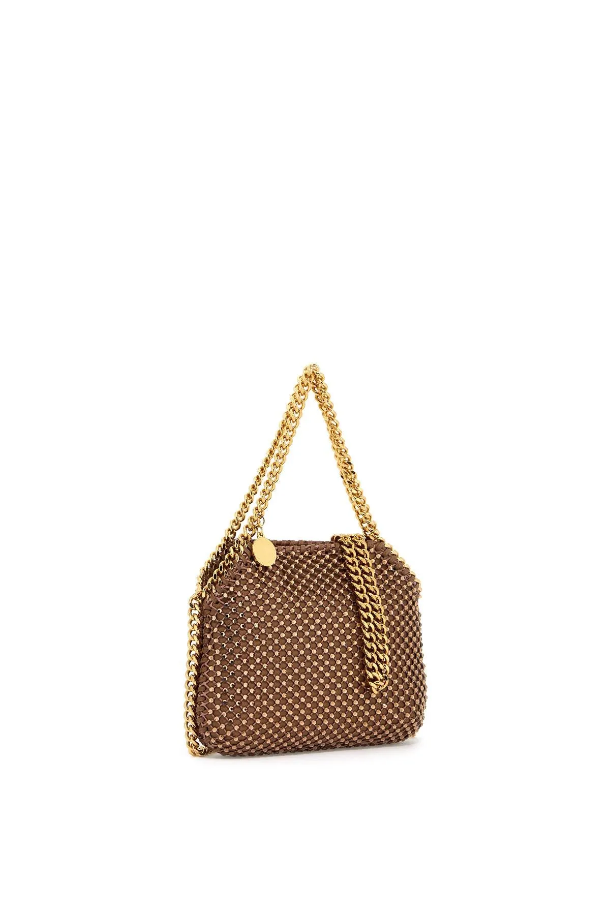 falabella mini bag with mesh and crystals