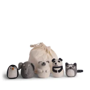 Felted Zoo Animals (Set of 5) by Én Gry & Sif